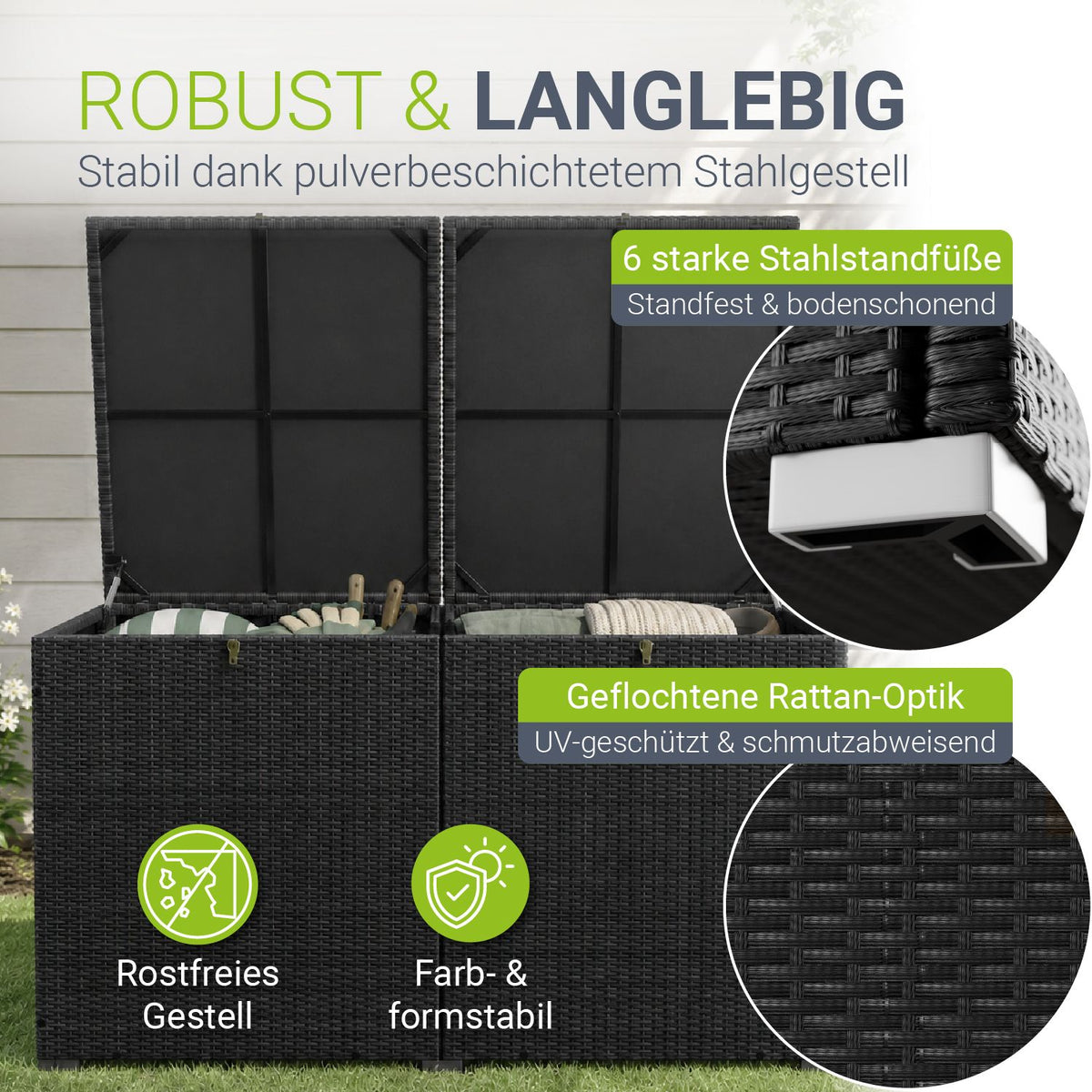 Polyrattan Auflagenbox Jumbo