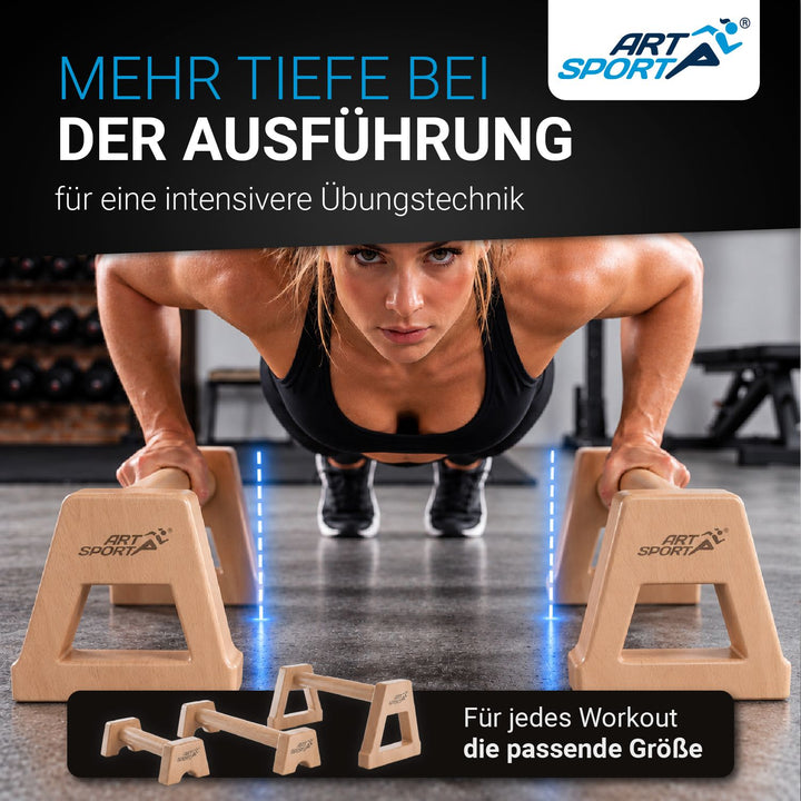 Liegestützgriffe aus Holz