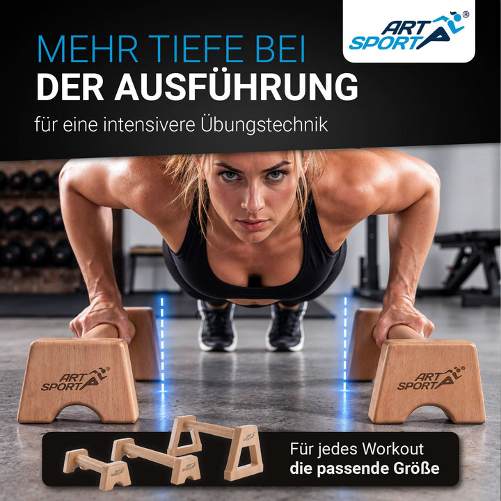Liegestützgriffe aus Holz