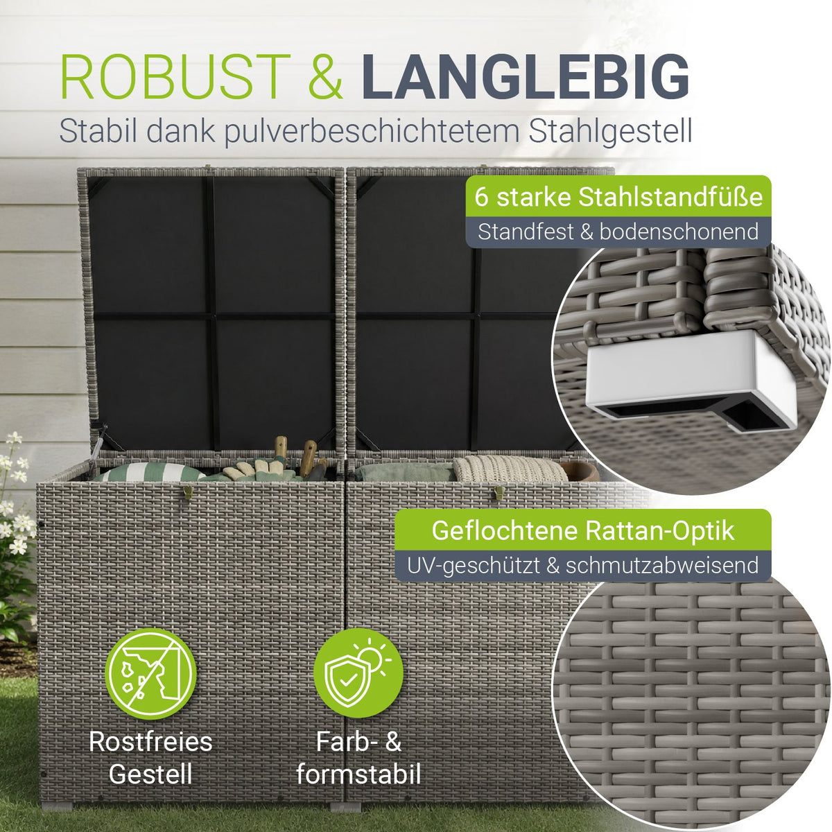 Polyrattan Auflagenbox Jumbo