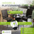 Runder Polyrattan Gartentisch Yoro