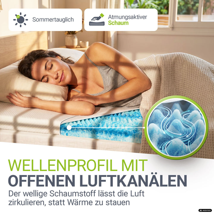 Orthopädischer Matratzentopper aus Memoryschaum