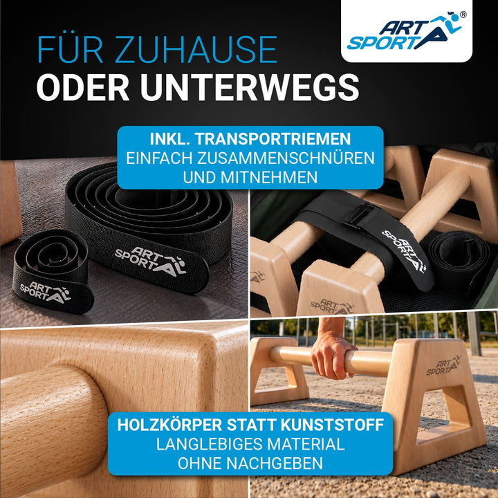 Liegestützgriffe aus Holz