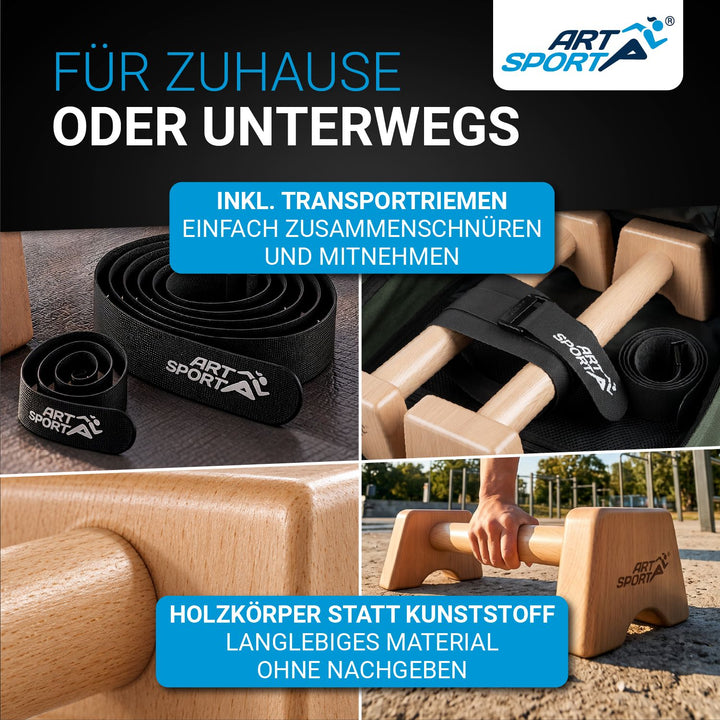 Liegestützgriffe aus Holz